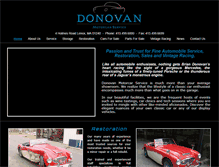 Tablet Screenshot of donovanmotorcars.com
